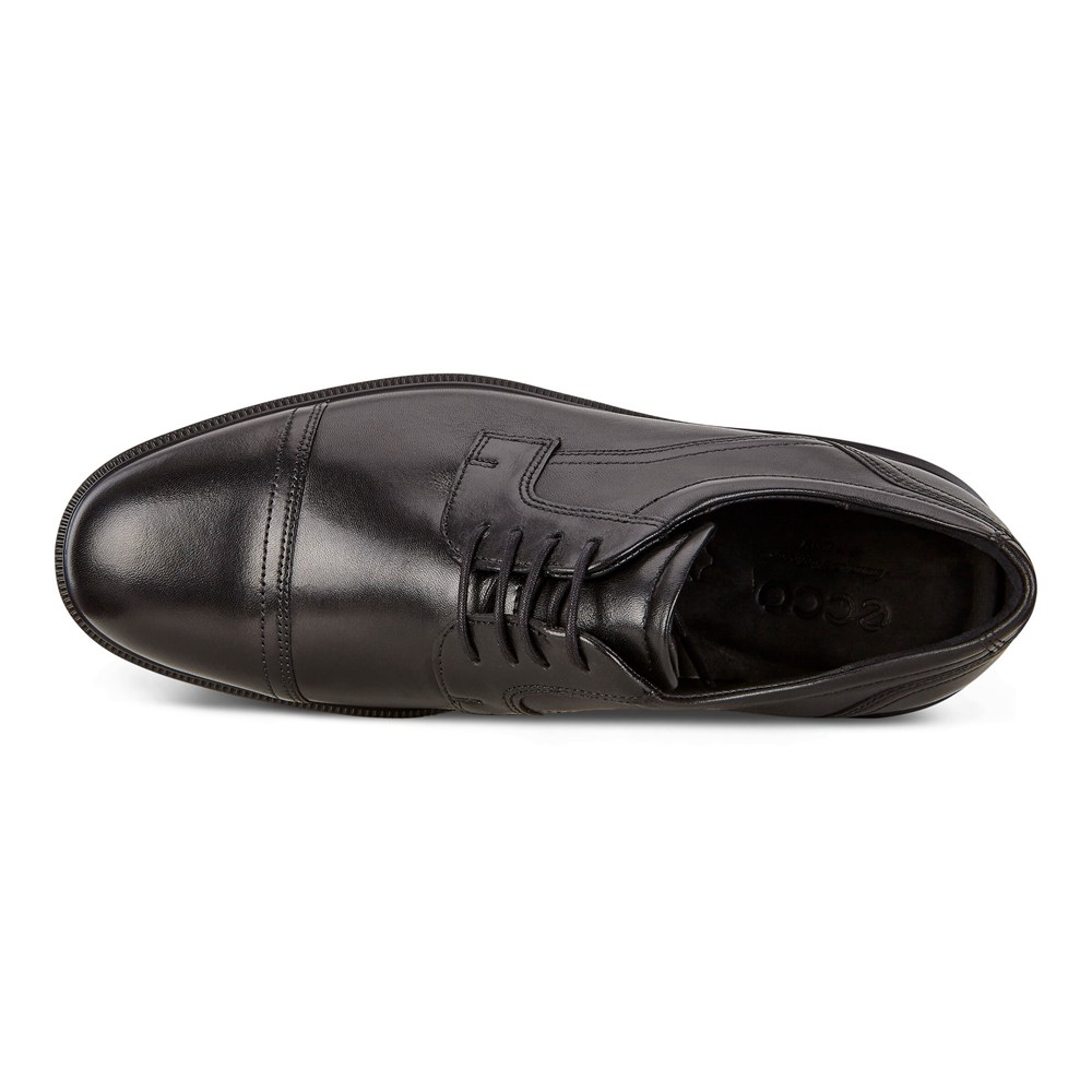 Zapatos De Vestir Hombre - ECCO Lisbon Cap Toe Tie - Negros - FZX307564